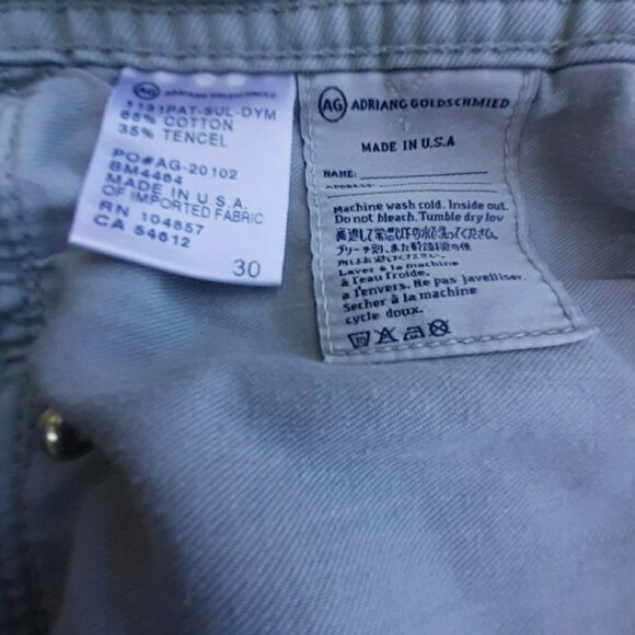 AG Adriano Goldschmied The Matchbox Slim Straight Pale Avocado Green Pan… - Picture 3 of 7